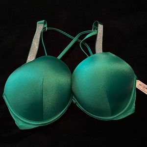 Victoria’s Secret Bombshell Bikini Top Emerald Green NWT 34dd